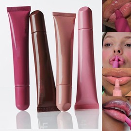 KTouler 4Pcs Peptide Lip Tint Hydrating Lip Gloss,Nourishing Lip Care Long Lasting, 10ml