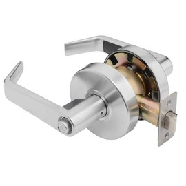 Dynasty Hardware Passage Door Lever Lockset, ADA Compliant, Grade 2 Heavy Duty Non-Locking Handle for Hallway or Closet Use, Satin Chrome Finish, Model AUG-30-26D
