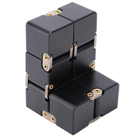 Toy,Aleación de Aluminio Alivia El Estrés y La Ansiedad Handheld Killing Time Cool Transform Magic Escritorio de Oficina Juguetes para Niños y Adultos(Black)