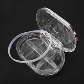 Portable Waterproof Clear 6-Compartment Pill Organizer Clear