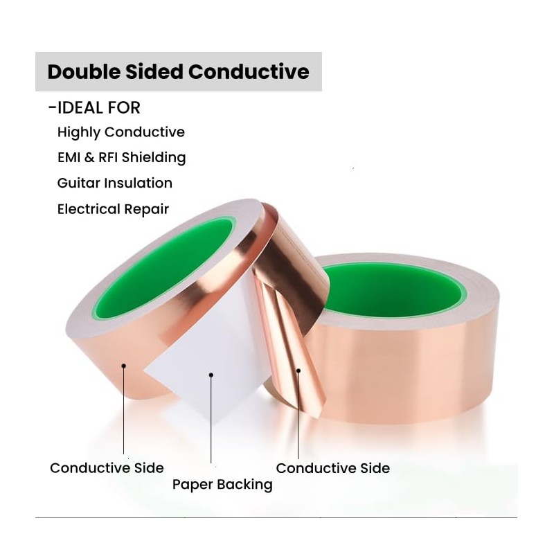 PLAXIARY Copper Foil Tape with Double Conductive Adhesive Copper Tape