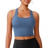 PINSPARK Sports Bra Stretch Racerback Tank Tops for Women Padded