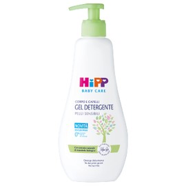 HiPP Baby Care Reinigungsgel für empfindliche Haut mit natürlichem Bio-Mandel-Extrakt, 1 Flasche à 400 ml