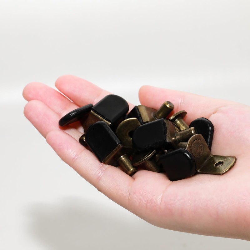 Pocoxll 50Pcs 6mm Bronze Tone Shelf Support Pegs with Black