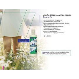FRESCO-PIE Loción Refrescante en Crema 250ml. Línea Auxilio y Descanso Corporal