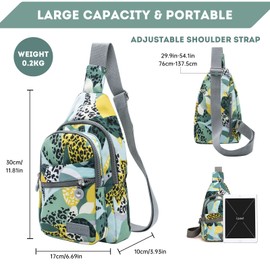 Long Keeper Sling Chest Bag - Crossbody Sling bag for Women Men Waterproof Shoulder Bag Daypack Small Backpack for Travel Hiking Running Sports