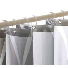 Tennove Shower Curtain 78 x 78Inch Waterproof Thick Polyester Fabric Bathroom Shower Curtain for Home Hotel Decor Geometric Long Washable Bathtub Bath Curtain Sets with Hooks, Weighted Hem