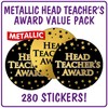 280 Metallic Shiny Head Teachers Award Stars Motivational Childrens Pupils