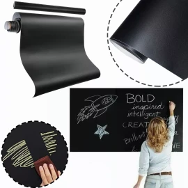 Ugaaiya Pizarron Vinil Blanco O Negro Adherible 200x45cm Lavable