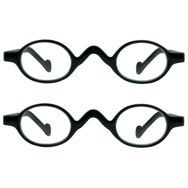 proSPORT Oval Reading Reader Glasses +1.25 2 Pairs of Black