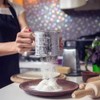 Flour and icing sugar sieve with handle, one-handed flour sieve,