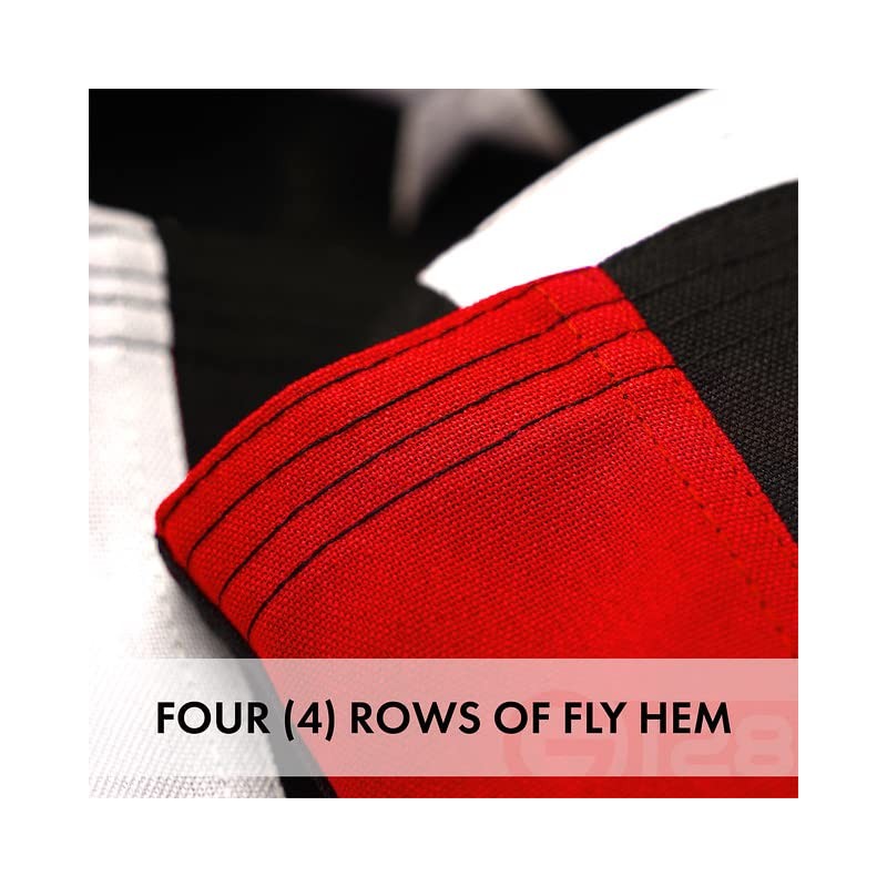 G128 Thin Red Line Flag 3x5 FT 2-Pack Embroidered Spun