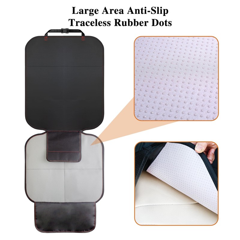 Gowhalle Car Seat Protector, Non-Slip Rubber Padded Backing Seat Protector