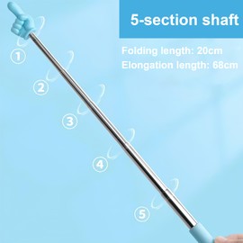 HLMYER 2 PCS Finger Pointer Stick,Stainless Steel Telescopic Pointer,Durable Telescopic Stick,Retractable Pointing Stick for Teachers' Teaching,Conference Training,Speeches,Lectures (Blue,Purple)