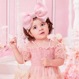 YanJie Baby Girl Bows Newborn Hair Bows for Girls Baby Headbands Toddler Infant Hair Accessories Pretty Headbands for Girls Pink Red Blue