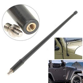C-FUNN Black 13 Inch FM Am Signal Antenna Antenna for Jeep Wrangler Jk 07-16