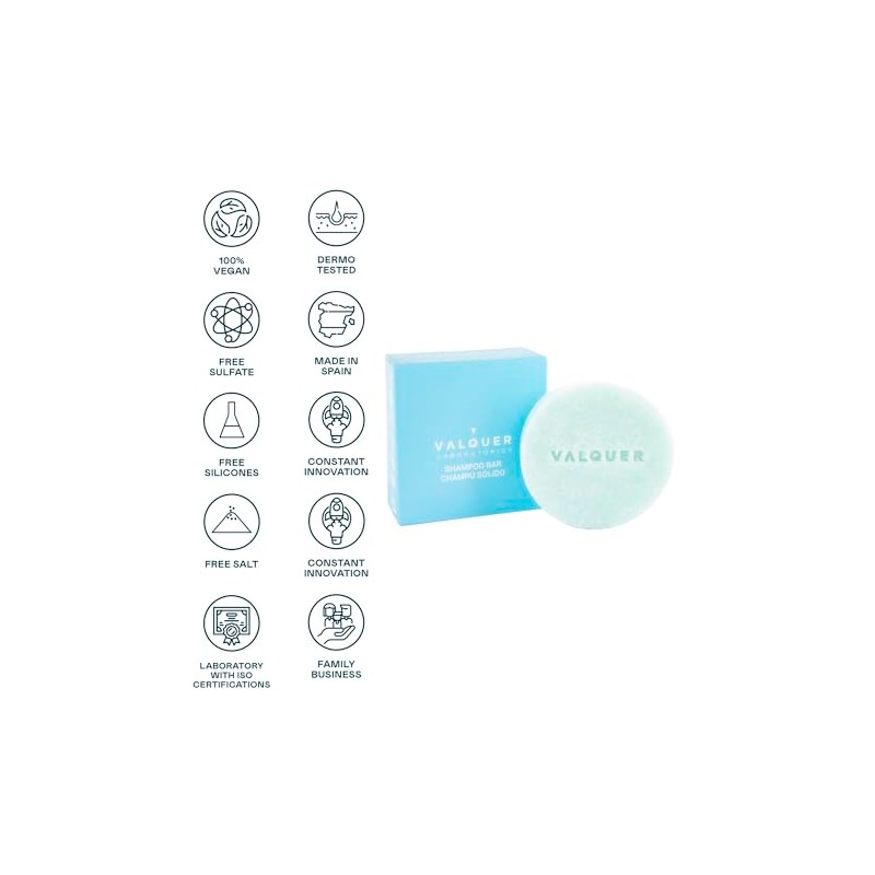 Valquer Shampoo Sólido Sky – Hidratante & Protector – Sin