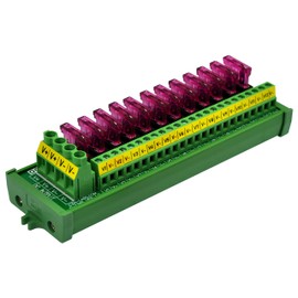 DC Power Fuse Distribution Strip Module (12 Position, Screw Mount)