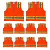 Safety Main Premium High Visibility Surveyor Vest Solid Front Mesh