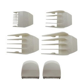 KOGUNXU New 8685, 8655, 8663, 8685-1701 Hair Clipper Replacement Snap-on Blades with Cutting Guide Combs Set Fit for Wahl Peanut Hair Trimmer #2068-300,White