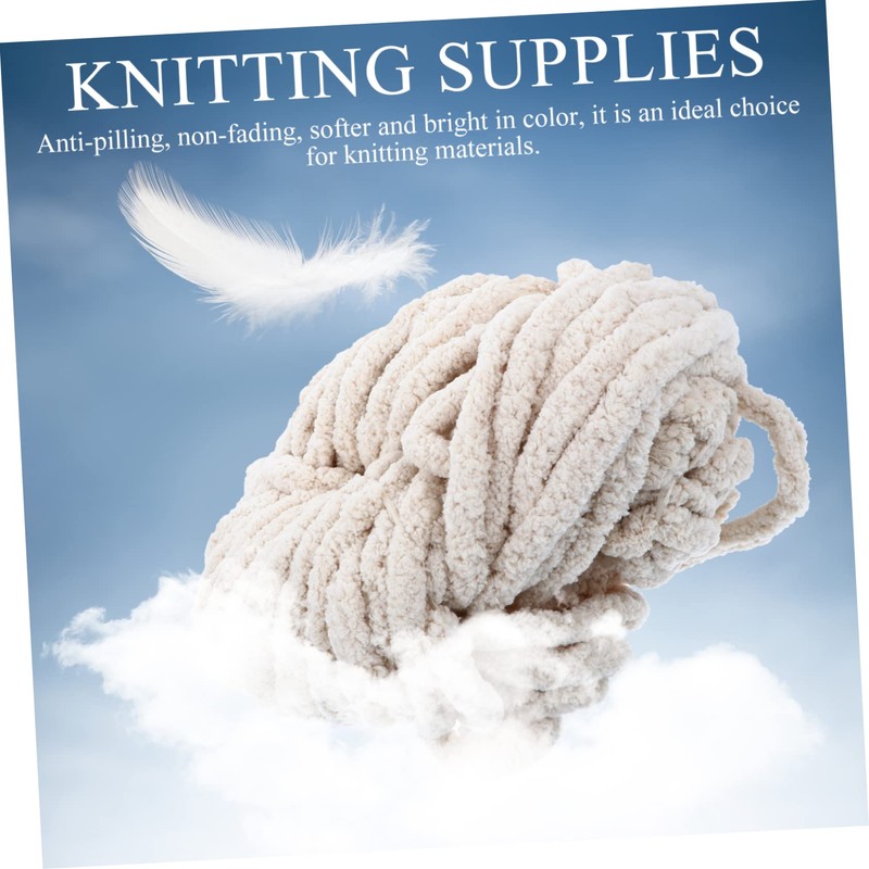 Gatuida 1pc Chunky Chenille Yarn for Hand Knitting Soft and