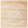 Ginger Ray Wooden Wedding Guestbook with White Script Font Boho