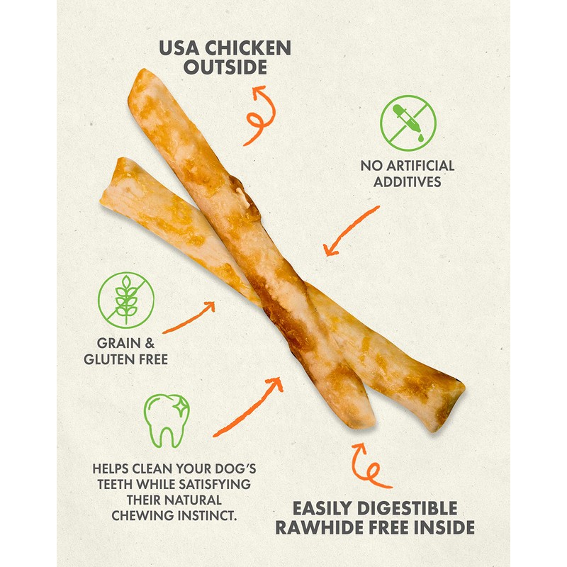 Canine Naturals - Hide Free Chicken Recipe Sticks for Dogs