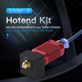 Creality Ender 3 Hotend Kit de Actualización 3D, kit de Extrusora Montada de 24 V con Tubo de PTFE Capricorn Bowden Accesorios de Impresora 3D para Impresora 3D Ender-3S/Ender-3 Pro/Ender-2 Pro