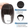 Carendia Bangs Hair Clip Human Hair Brown Black French Bangs