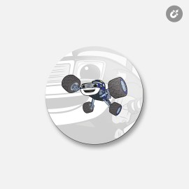 Unbranded Blaze Cartoon Darington | 4'' X 4'' Round Decorative Magnet