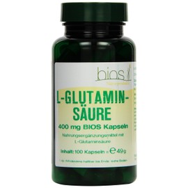 Bios L-Glutamic Acid 400 mg 100 Capsules Pack of 1 x 49 g