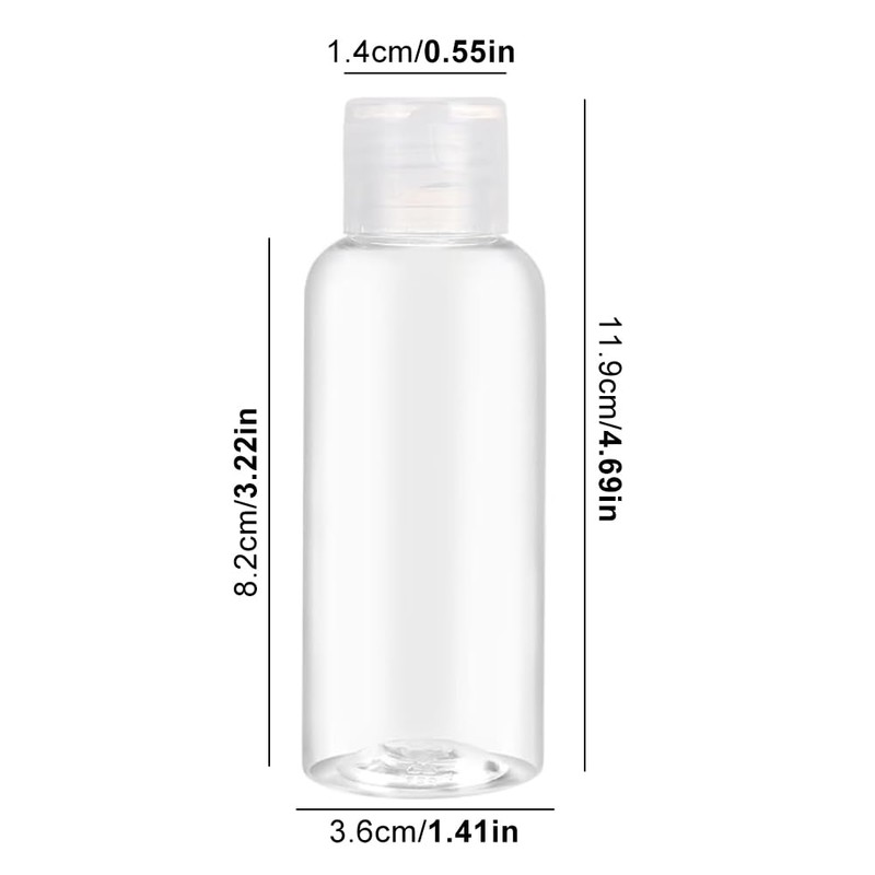 5 Pcs Travel Bottles Leak Proof Refillable Squeezable Travel Size