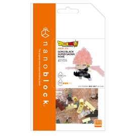 Kawada NBDB_019 Nano Block Dragon Ball Super Goku Black Super Saiyan Rosé NBDB_019 1.3 x 10.5 x 18 cm 12 Years Old Interior Hobby