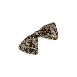 Lele Sadoughi Women's Paloma Sequin Bow, Leopard 999, Print, Metallic, 1 Count