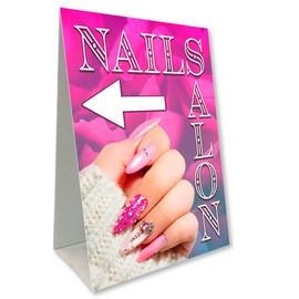 Nail Salon Economy A-Frame Sign 24" Wide by 36" Tall (Made in The USA) 841098114824