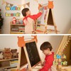 DJAR Adjustable Kids Art Easel with Paper Roll & Magnetic