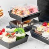 Ocmoiy Small Charcuterie Boxes with Clear Lids, To Go Paper