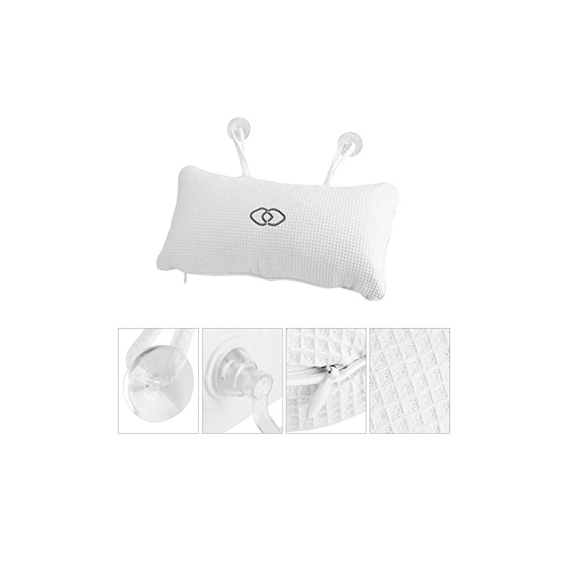FTVOGUE FTVOGUE Bath Pillow Non-Slip Bath Tub Pillow Rest Bathtub