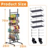 lukar Retail Snack Display Rack,Metal Snack Cart with Wheels,Supermarket Candy
