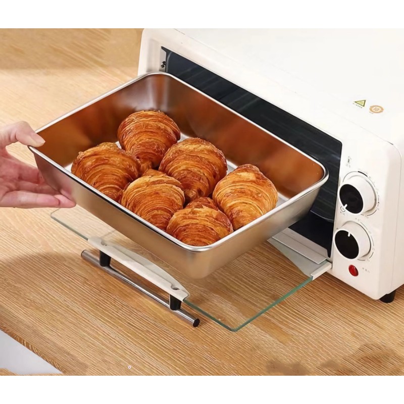 Stainless Steel Food Storage Containers Clear Lid, Refrigerator Fresh-keeping Airtight