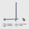 60pcs DIN 7504K Galvanized Steel 5.5 x 70mm Screws Self