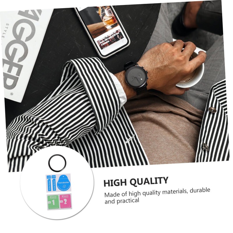 DOITOOL 1set Curved Tempered Protective Films for Watch Easy Installation