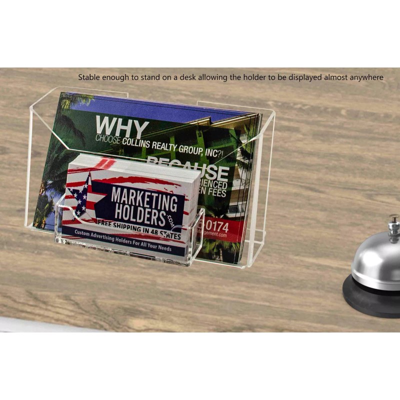 Marketing Holders Countertop or Wall Postcard Holder with Business Card
