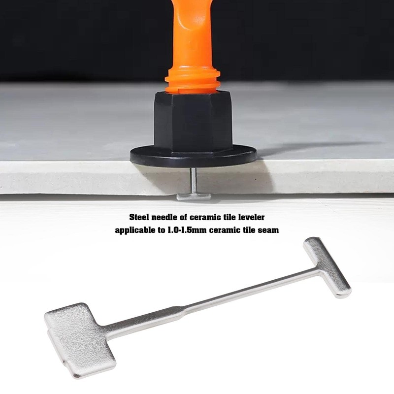 VGOL 200 Pieces T-Pins Interchangeable Steel Needles Tile Levelling System