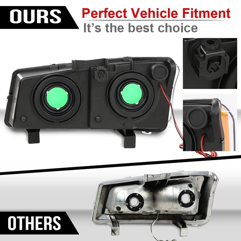 PIT66 LED DRL Headlight Assembly Compatible with Chevy Silverado Avalanche