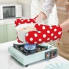 Red and White Polka Dot Oven Mitts and Pot Holders