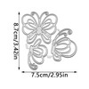 yyangz 2 Sets Three Butterflies Embossing Cutting Die Carbon Steel