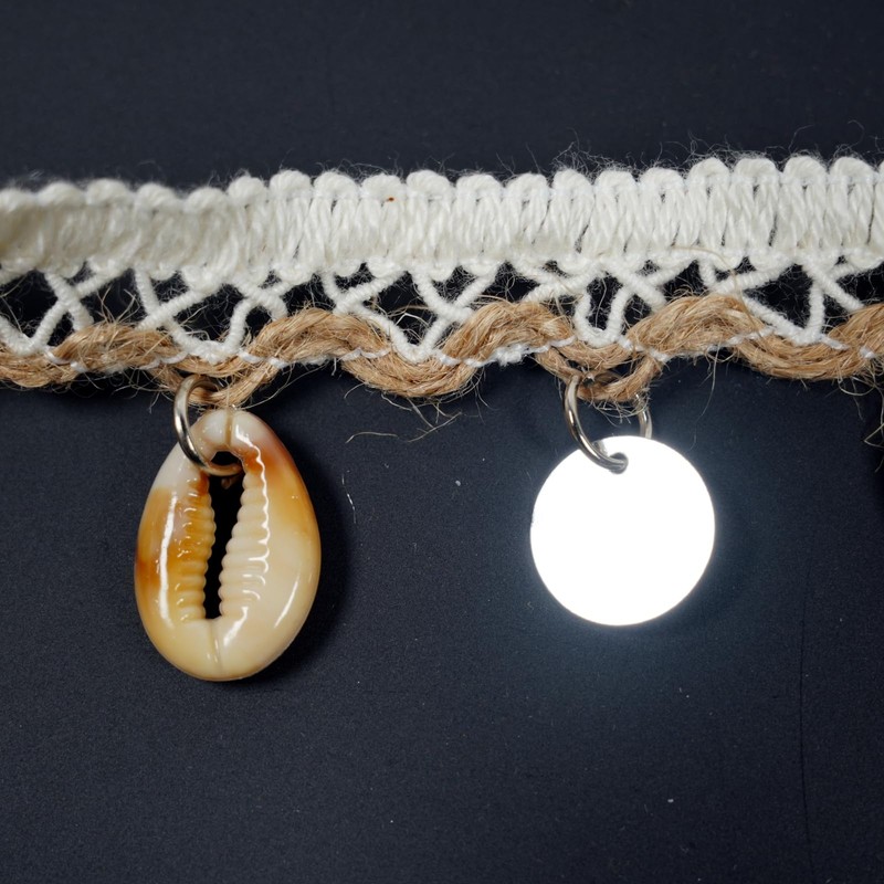 5 Yards Shell Fringe Trim, Sequin Tassel Trim Boho Lace