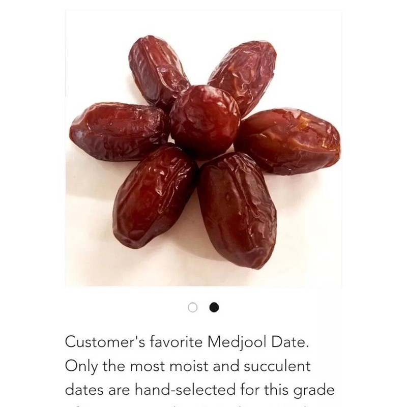Rancho Las Novias. 1 LB LARGE PREMIUM ORGANIC MEDJOOL DATES