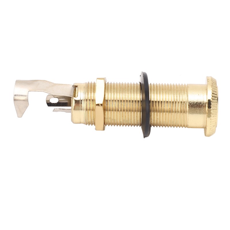 Guitar End Pin Jack Socket Threaded Metal 6.35mm for Bass